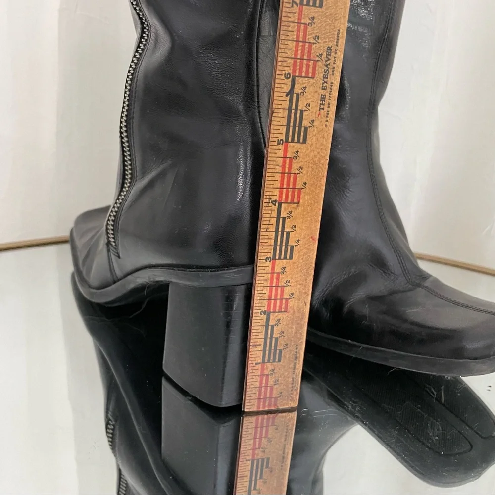 Vintage Black Heeled Boots - Picture 6 of 10